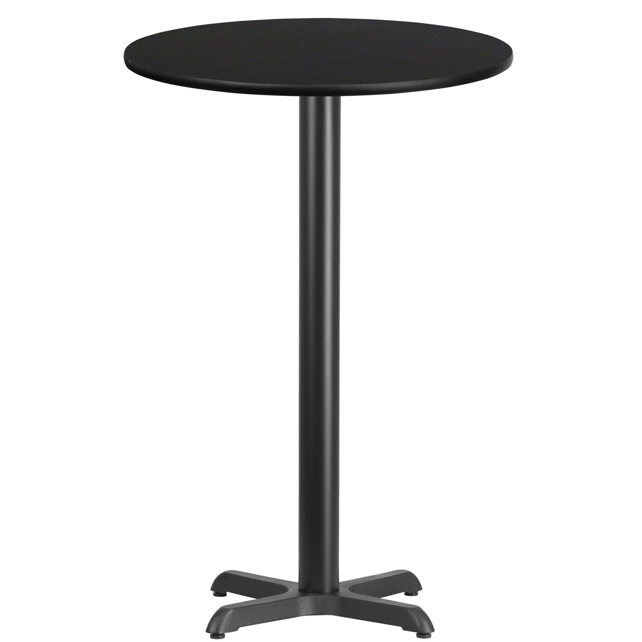 Emma and Oliver 24" Round Laminate Table Top with 22"x22" Bar Height Table Base